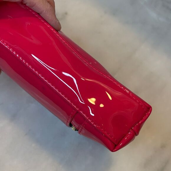 Yves Saint Laurent Purse NWOT red patent leather clutch cosmetic Bag - Picture 10 of 17